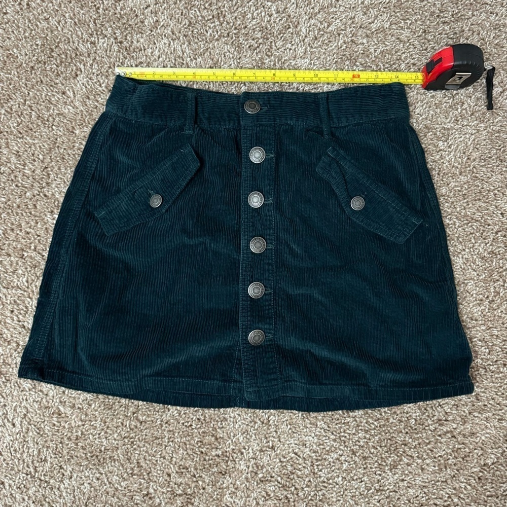 American Eagle Women’s‎ Green Corduroy High Rise A Line Skirt Size 6